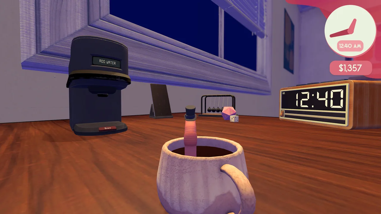 Worm desk illustration